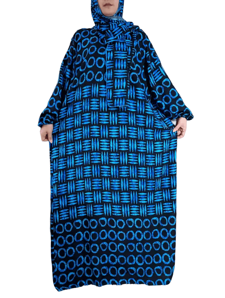 1 Piece Women Square and Line Designs Salat Cover Prayer Dress (12 Designs) - www.DeeneeShop.com