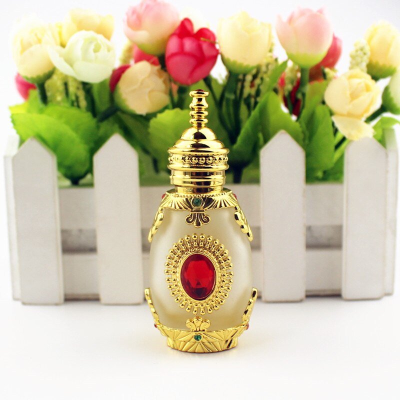 15 ML Arabian Style Rhinestone Frosted Glass Perfume Bottle - www.DeeneeShop.com