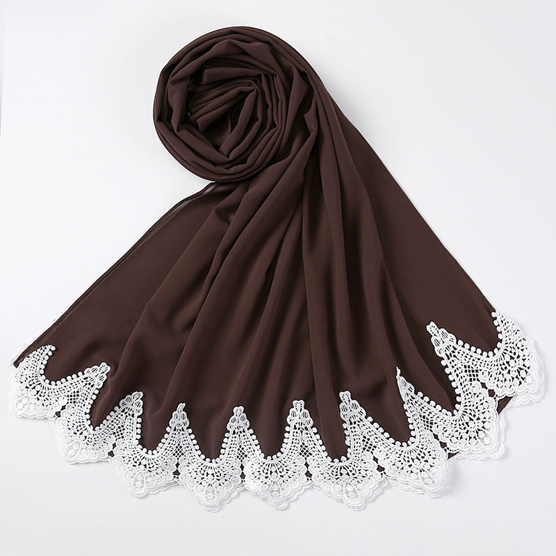 White Lace Scarf 