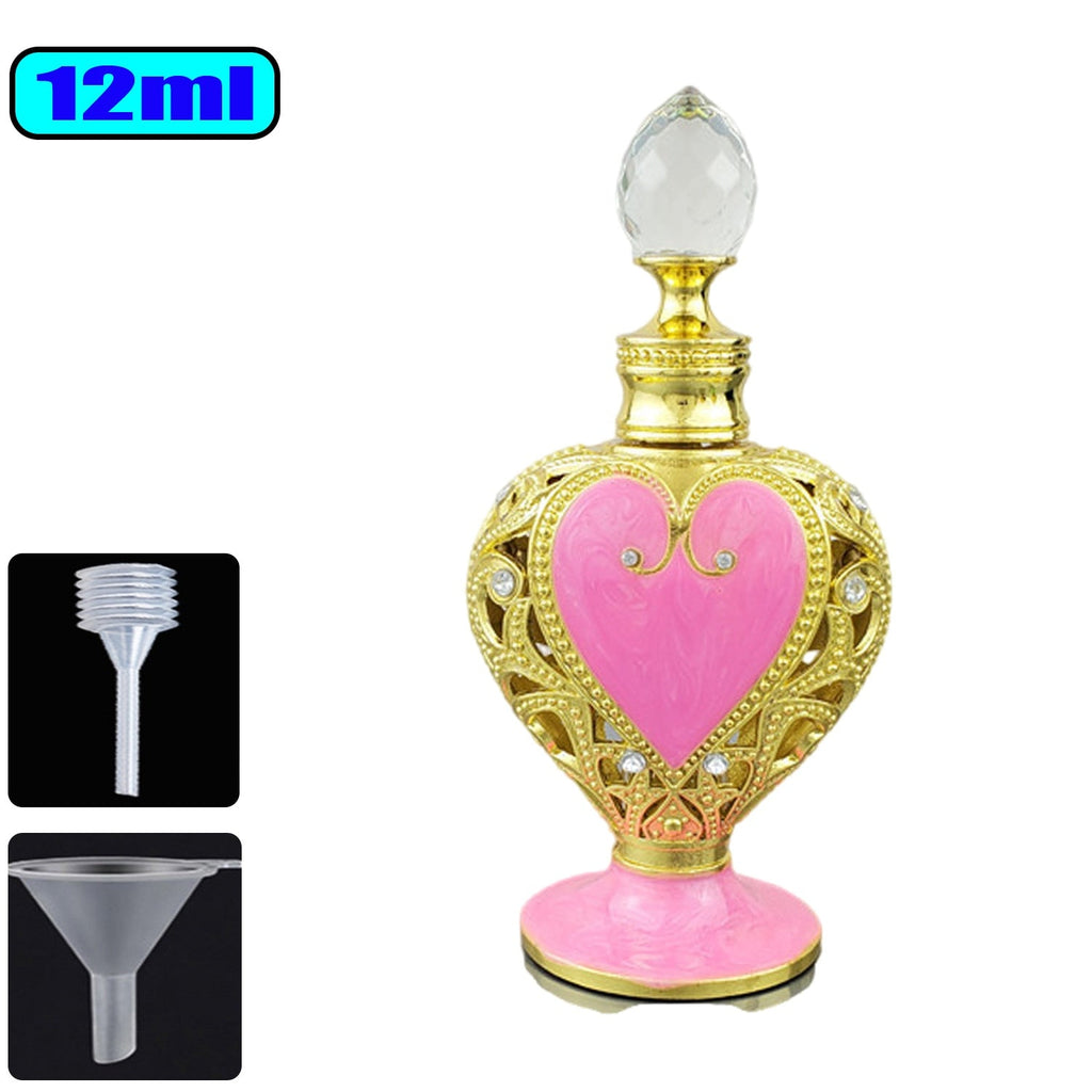 Heart-Shaped 12 ML Glass Essential Oil Perfume Bottle - www.DeeneeShop.com