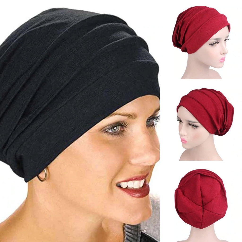 Long Hair Bun Insert Ladies Headscarf Hijab Cotton Under Cap (8 Color) - www.DeeneeShop.com