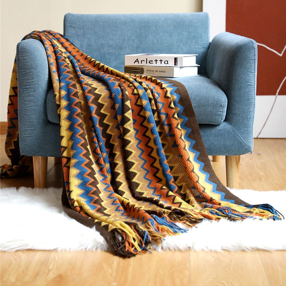 Office/Living room Wool & Cashmere Knitted Blanket (5 Colors, 3 Sizes) - www.DeeneeShop.com