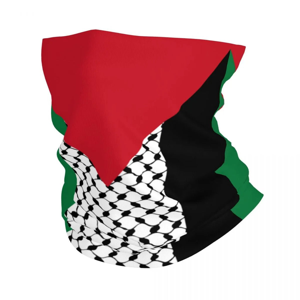 Palestine Flag Bandana Neck Gaiter Palestinian Hatta Kufiya Keffiyeh Pattern Magic Scarf Headband Riding Unisex Adult Windproof - www.DeeneeShop.com