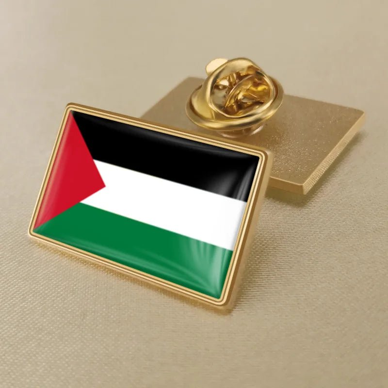 Palestine Flag Metal Lapel Pin Clothes Brooch - www.DeeneeShop.com
