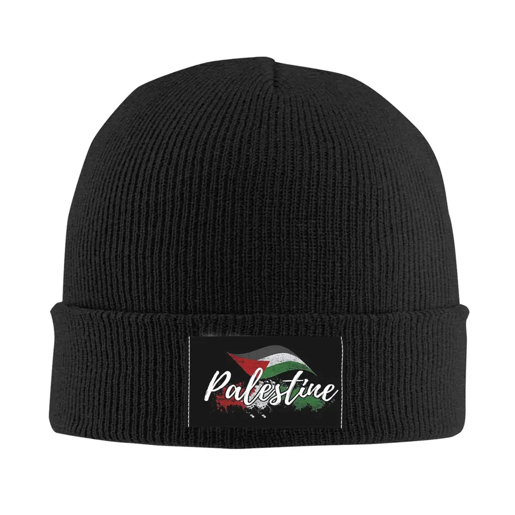 Palestine with Flag Knitted Cap Stretchy Hat Warm Beanie for Men & Women (4 Colors) - www.DeeneeShop.com