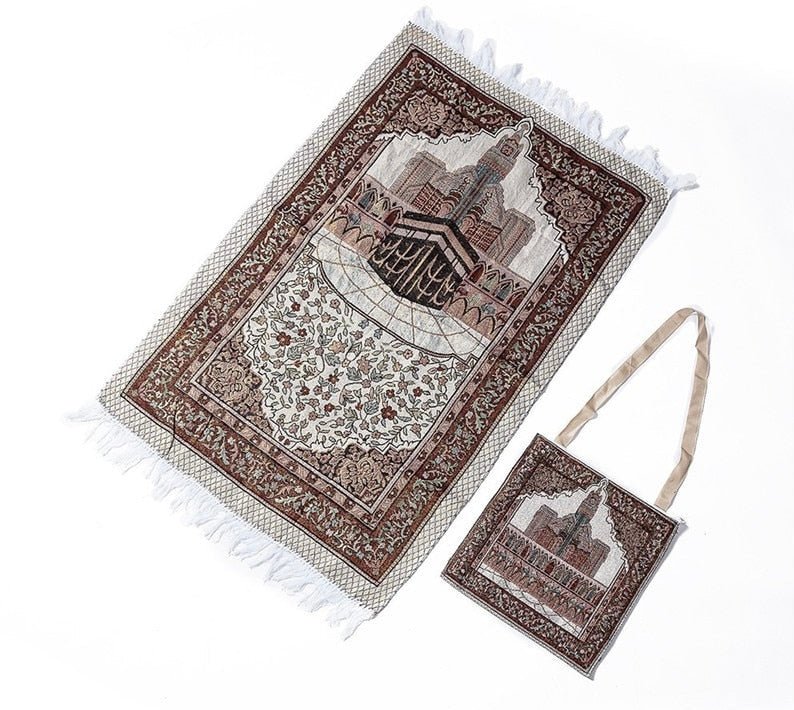 Travel Salah Mat/Muslim Prayer Rug Portable Lightweight with Travel Bag (3 Styles) - www.DeeneeShop.com