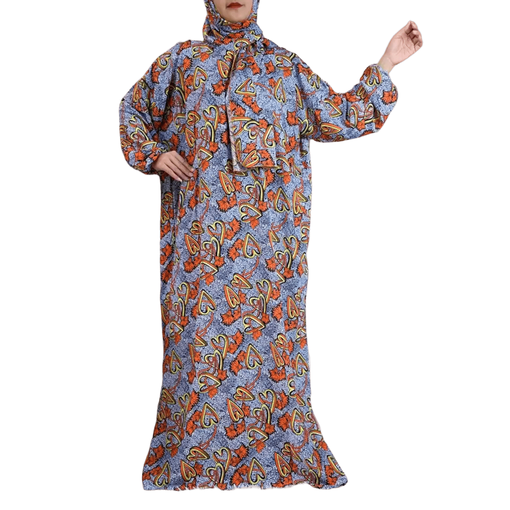 1 Piece Women Hearts Design Salat Cover Prayer Dress (6 Designs) - www.DeeneeShop.com