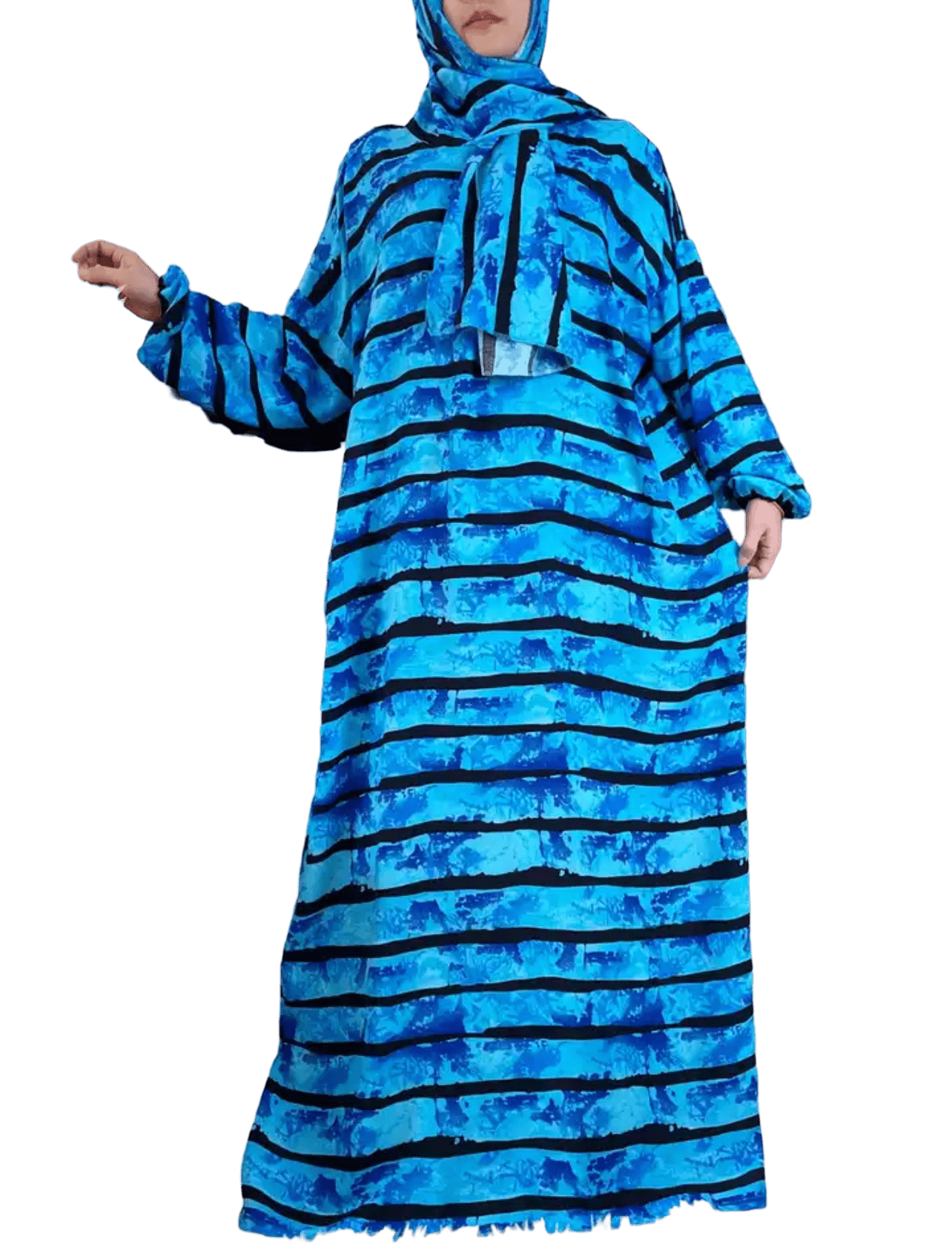 1 Piece Women Square and Line Designs Salat Cover Prayer Dress (12 Designs) - www.DeeneeShop.com