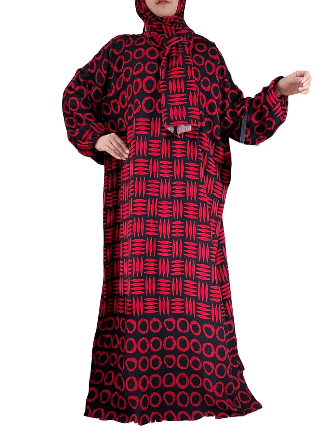 1 Piece Women Square and Line Designs Salat Cover Prayer Dress (12 Designs) - www.DeeneeShop.com