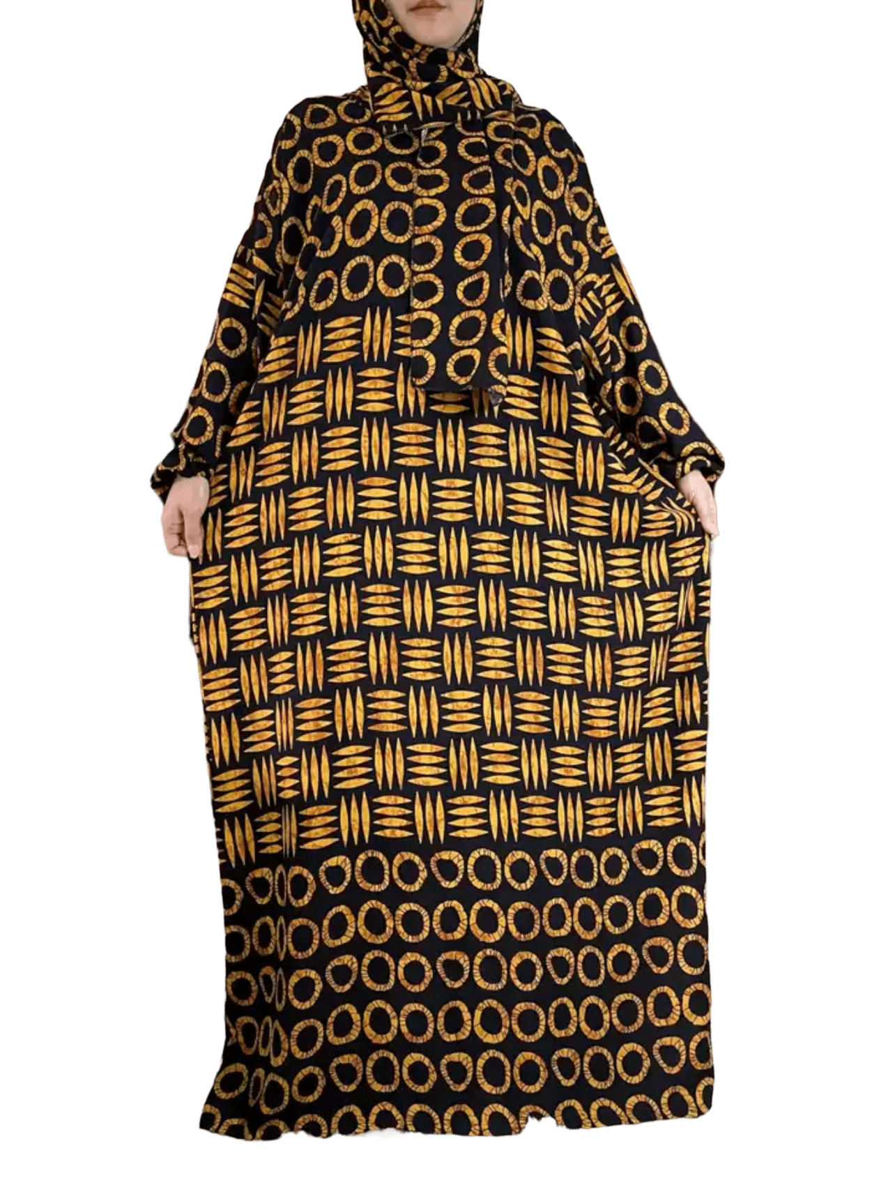 1 Piece Women Square and Line Designs Salat Cover Prayer Dress (12 Designs) - www.DeeneeShop.com