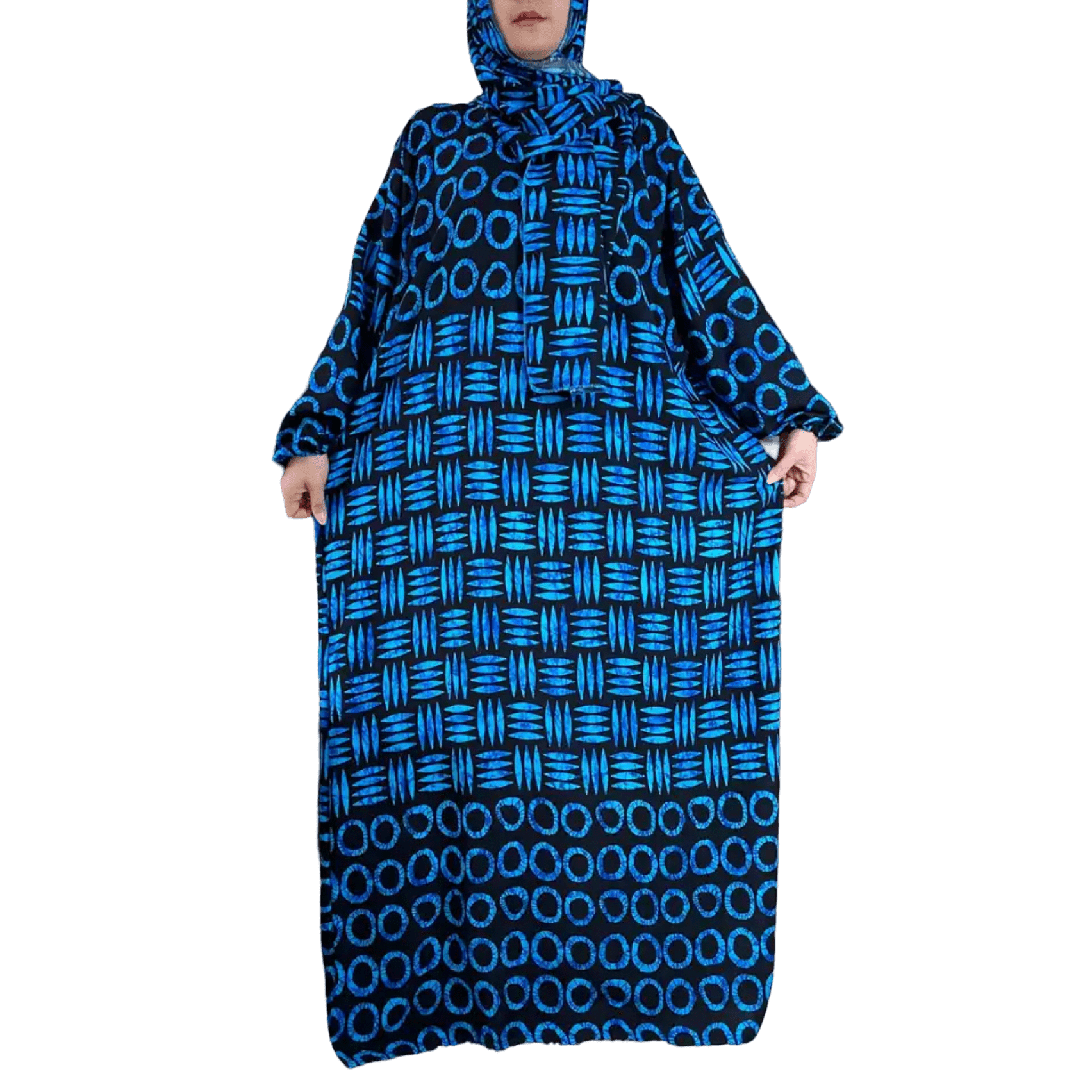 1 Piece Women Square and Line Designs Salat Cover Prayer Dress (12 Designs) - www.DeeneeShop.com