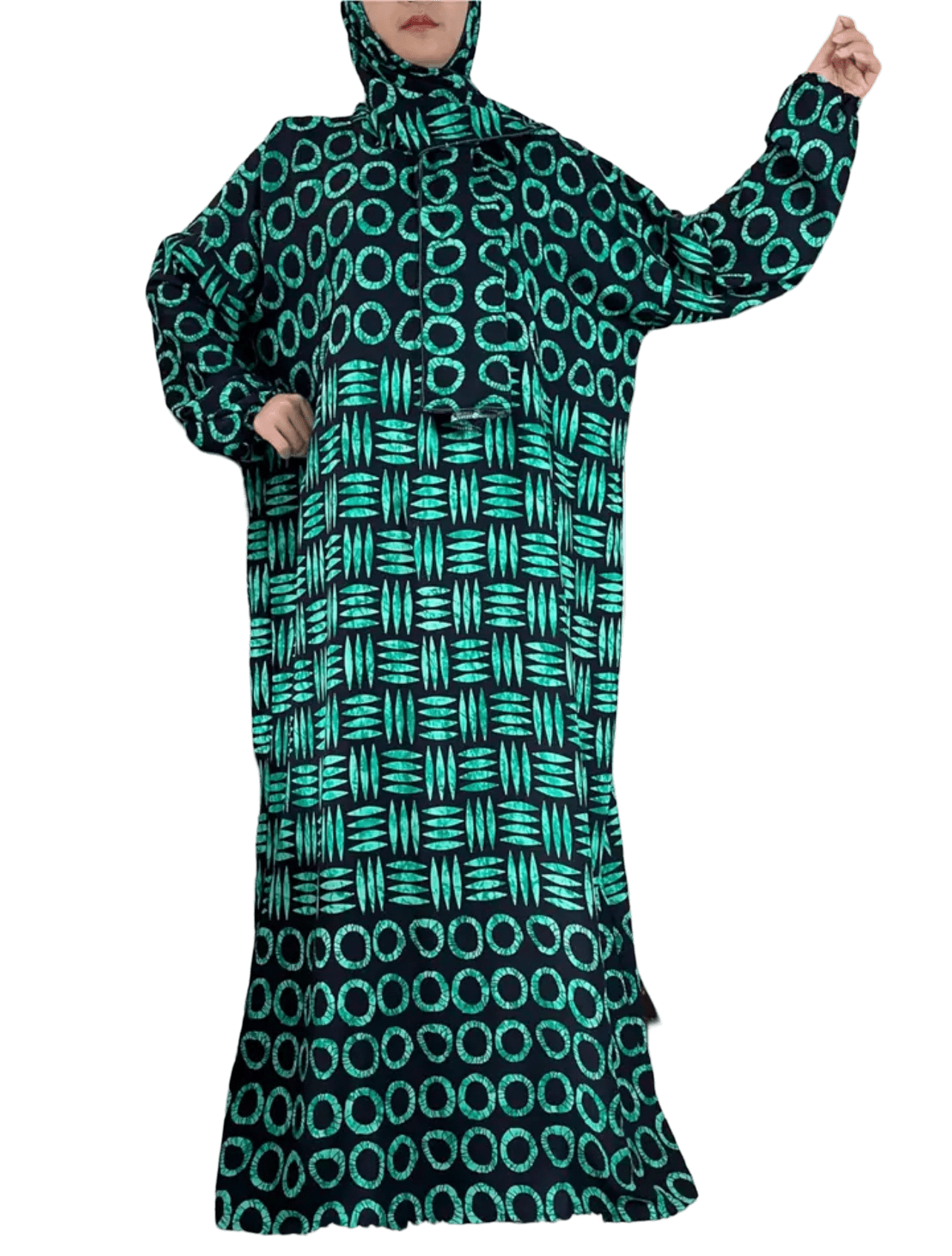 1 Piece Women Square and Line Designs Salat Cover Prayer Dress (12 Designs) - www.DeeneeShop.com