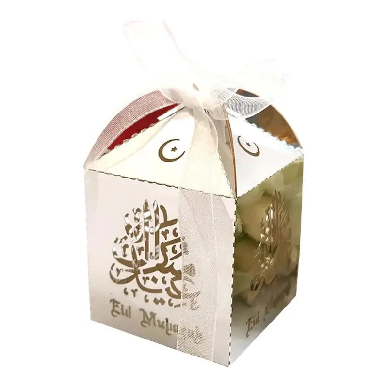 10 Pcs Eid Mubarak Candy Favors Gift Box (12 Colors) - www.DeeneeShop.com