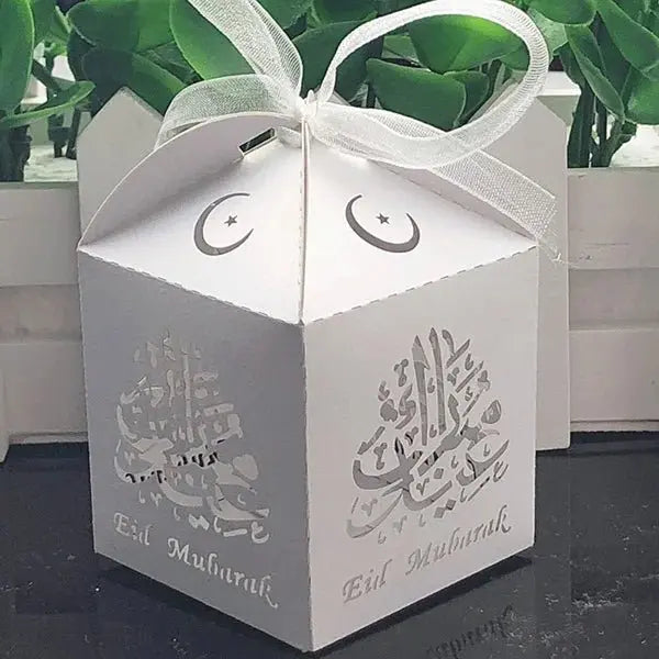 10 Pcs Eid Mubarak Candy Favors Gift Box (12 Colors) - www.DeeneeShop.com