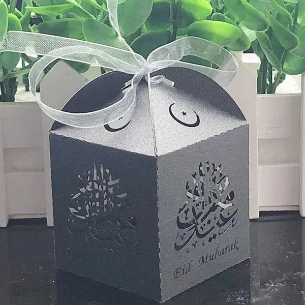 10 Pcs Eid Mubarak Candy Favors Gift Box (12 Colors) - www.DeeneeShop.com