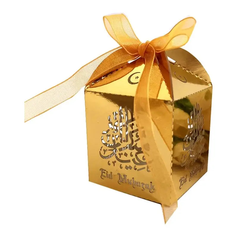 10 Pcs Eid Mubarak Candy Favors Gift Box (12 Colors) - www.DeeneeShop.com