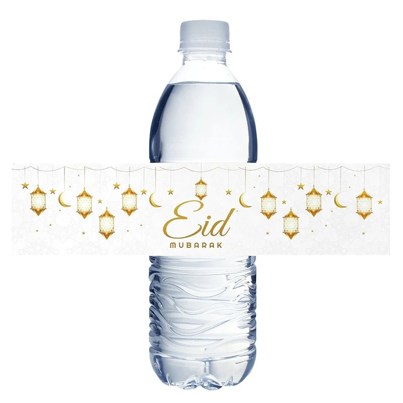 10/20 Pcs Ramadan/Eid Mubarak Bottle Sticker Wrapper Table Decor (9 Styles) - www.DeeneeShop.com