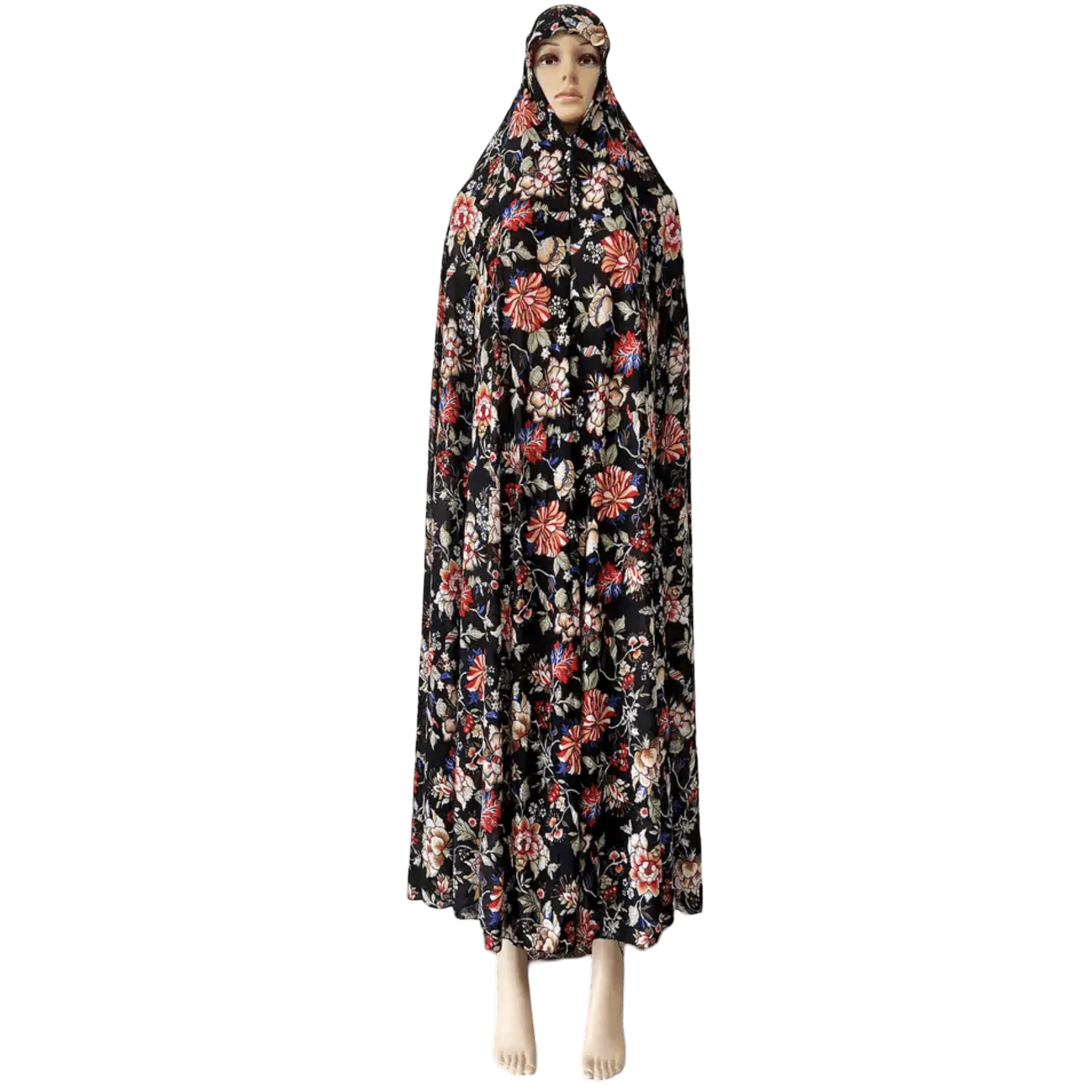 Floral 1 Piece Women's Salat Prayer Dress - 160 cm/63 in (16 Designs) - www.DeeneeShop.com