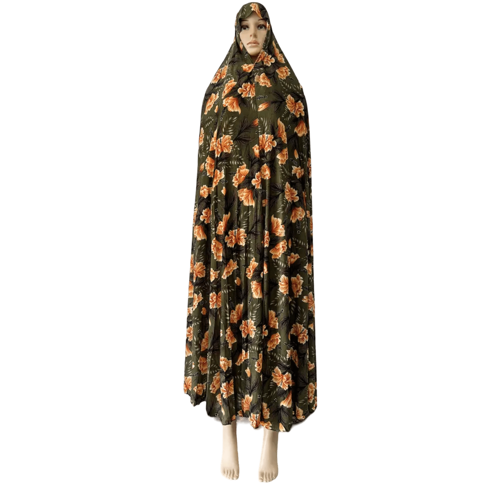 Floral 1 Piece Women's Salat Prayer Dress - 160 cm/63 in (16 Designs) - www.DeeneeShop.com