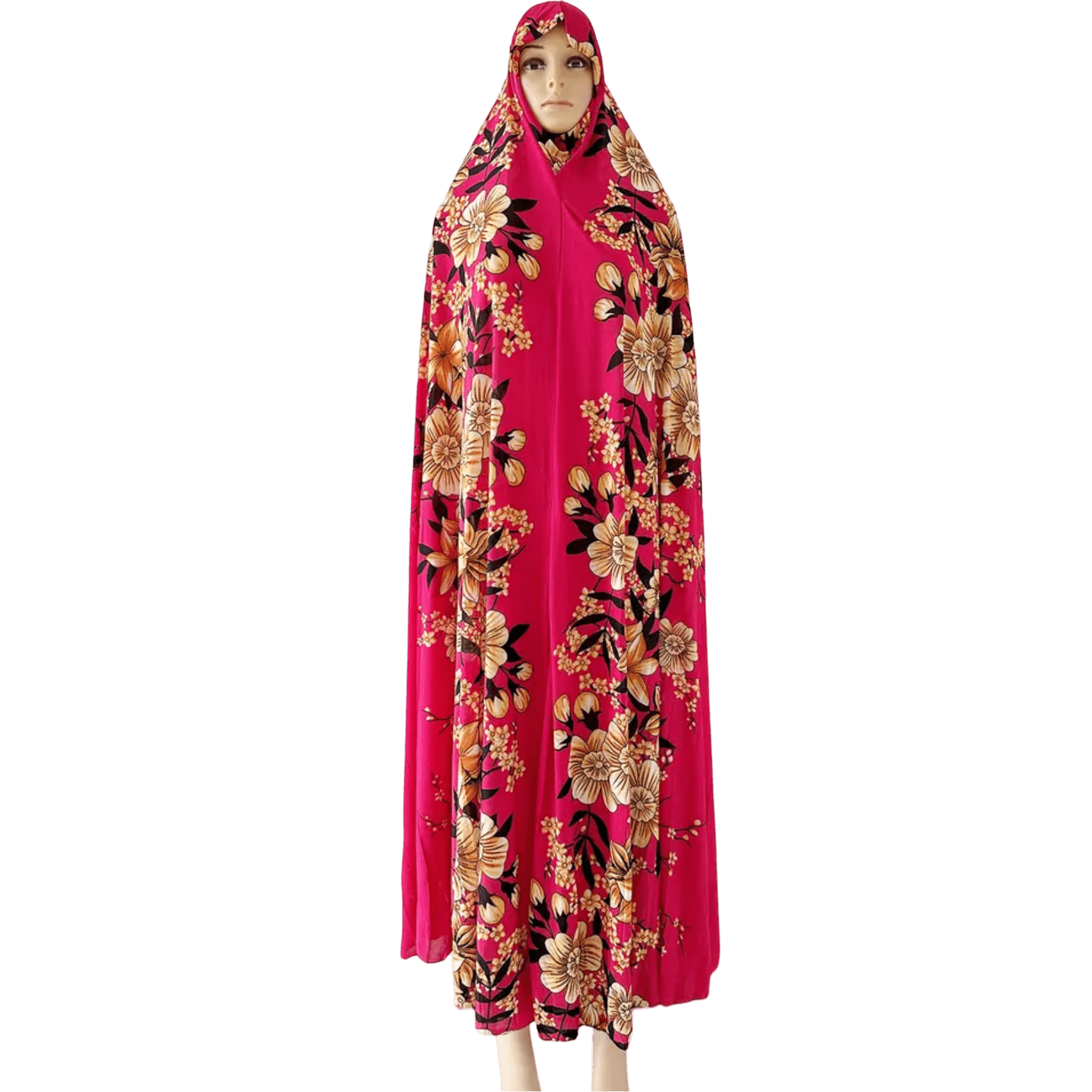 Floral 1 Piece Women's Salat Prayer Dress - 160 cm/63 in (16 Designs) - www.DeeneeShop.com