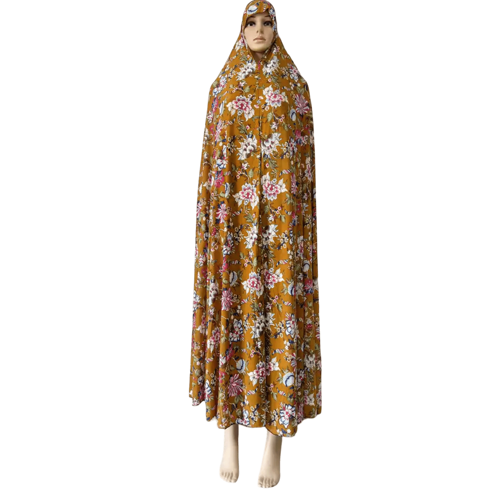 Floral 1 Piece Women's Salat Prayer Dress - 160 cm/63 in (16 Designs) - www.DeeneeShop.com