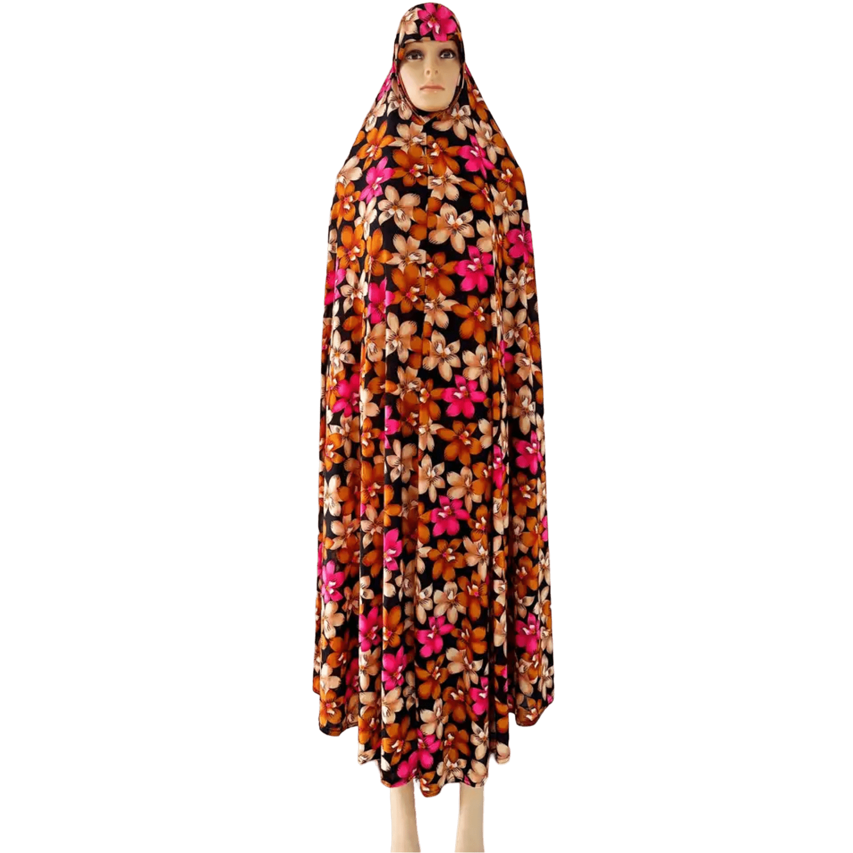 Floral 1 Piece Women's Salat Prayer Dress - 160 cm/63 in (16 Designs) - www.DeeneeShop.com