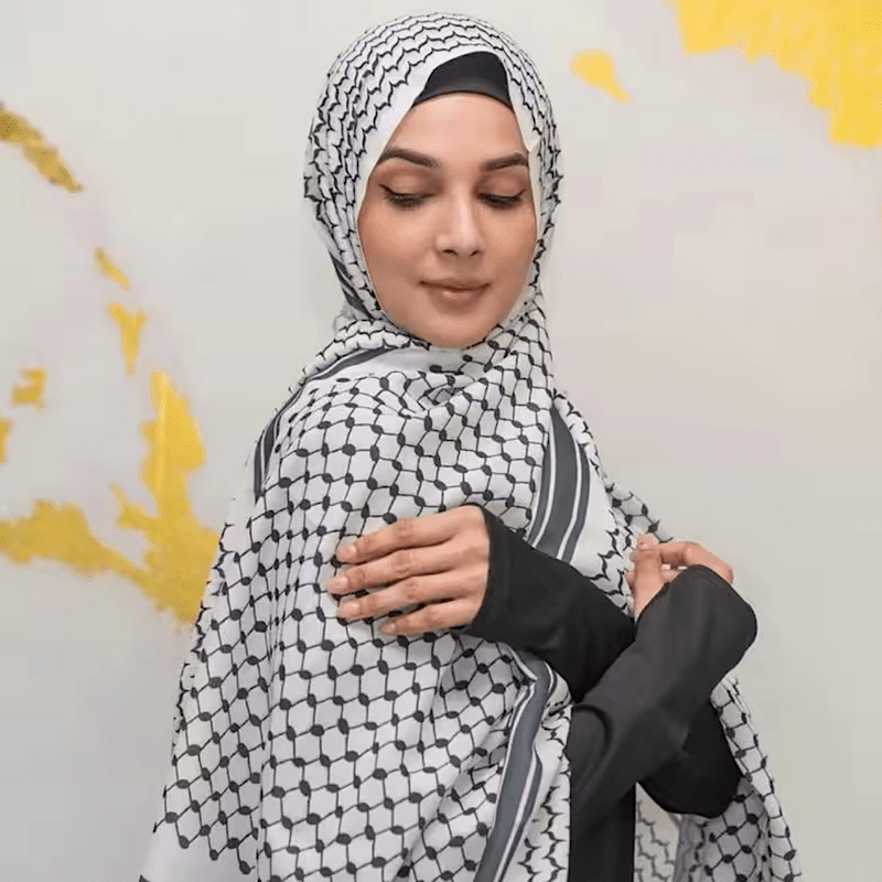 Keffiyeh Print Breathable Cotton Muslim Hijab Scarf (4 Colors) - www.DeeneeShop.com