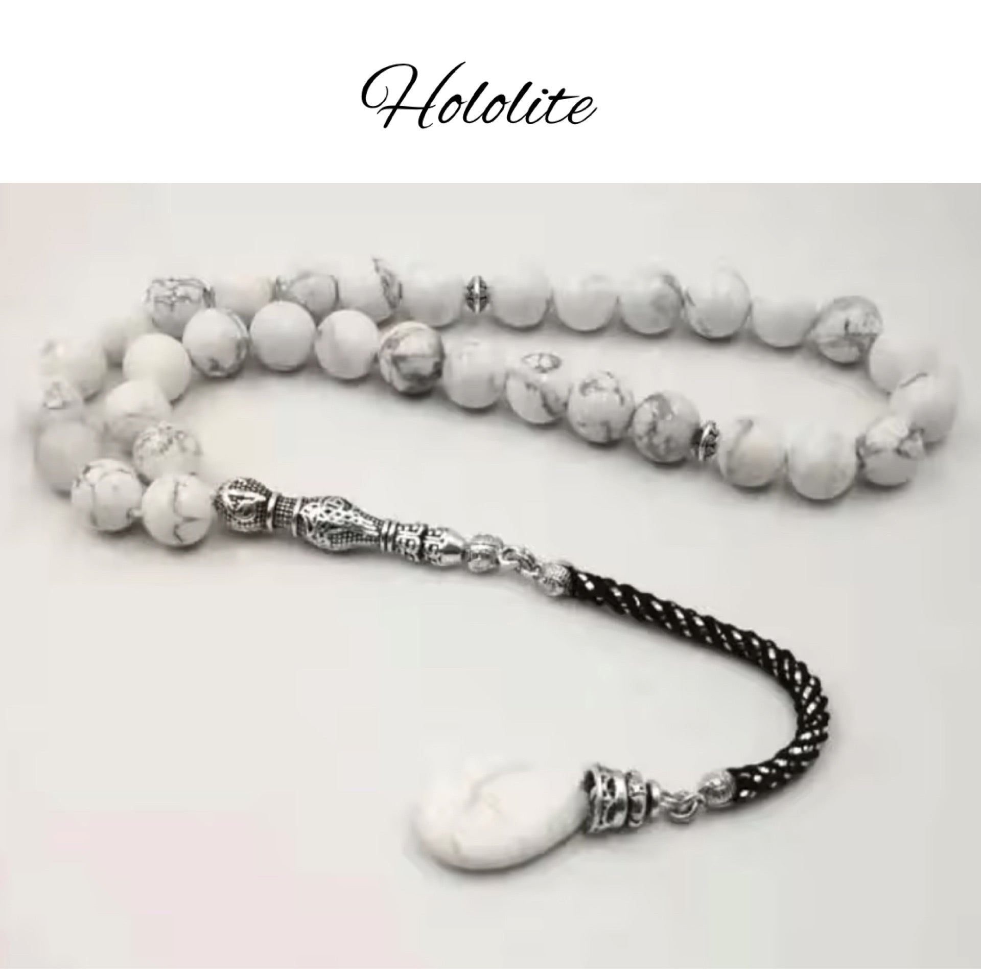 Natural Stone Gemstone Muslim Prayer Beads Tasbih Misbaha (11 Styles, 33, 66, 99 Count, 3 Bead Sizes) - www.DeeneeShop.com