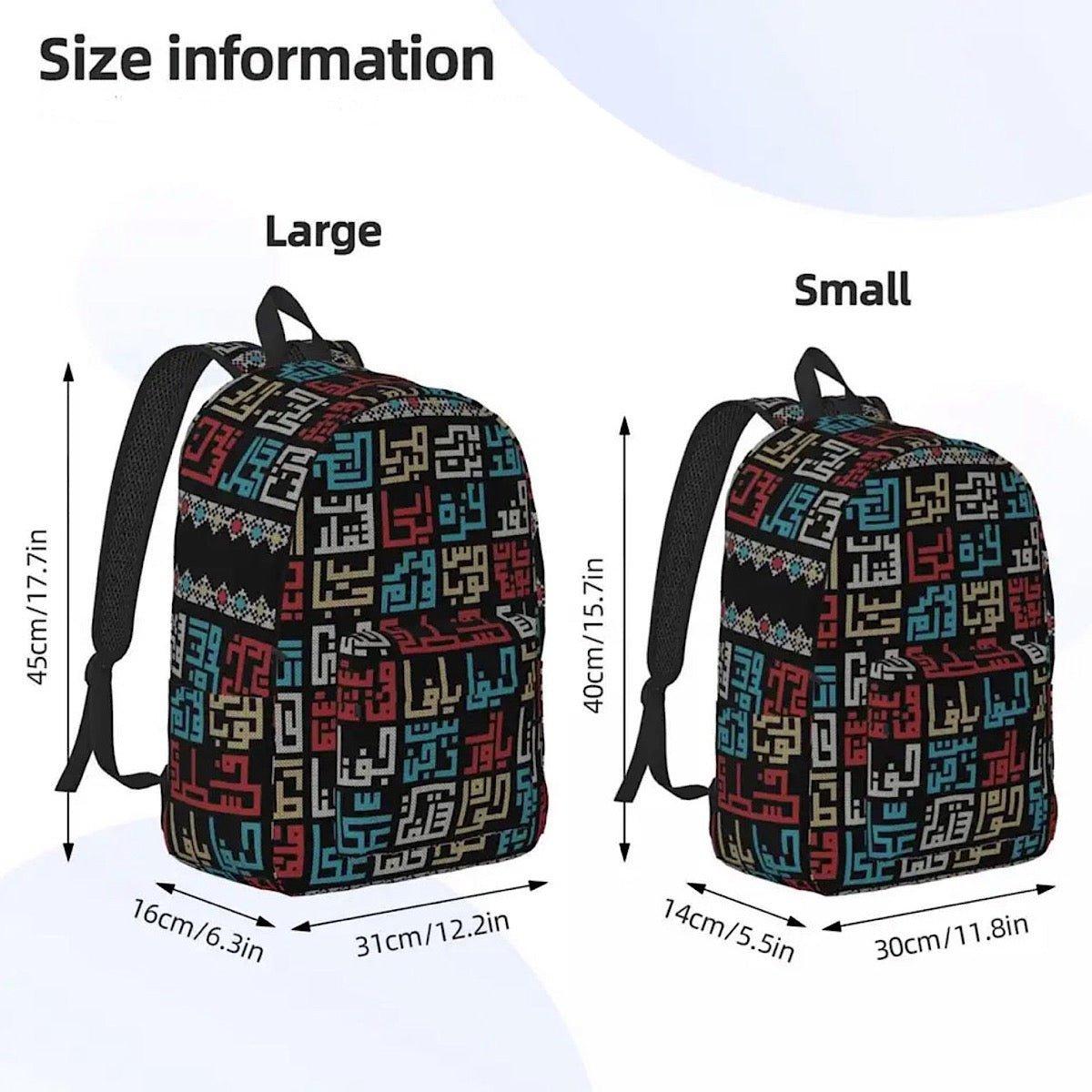 Palestine Casual Backpack with Side Pockets for Men and Women (Two Sizes, 19 Styles) - www.DeeneeShop.com