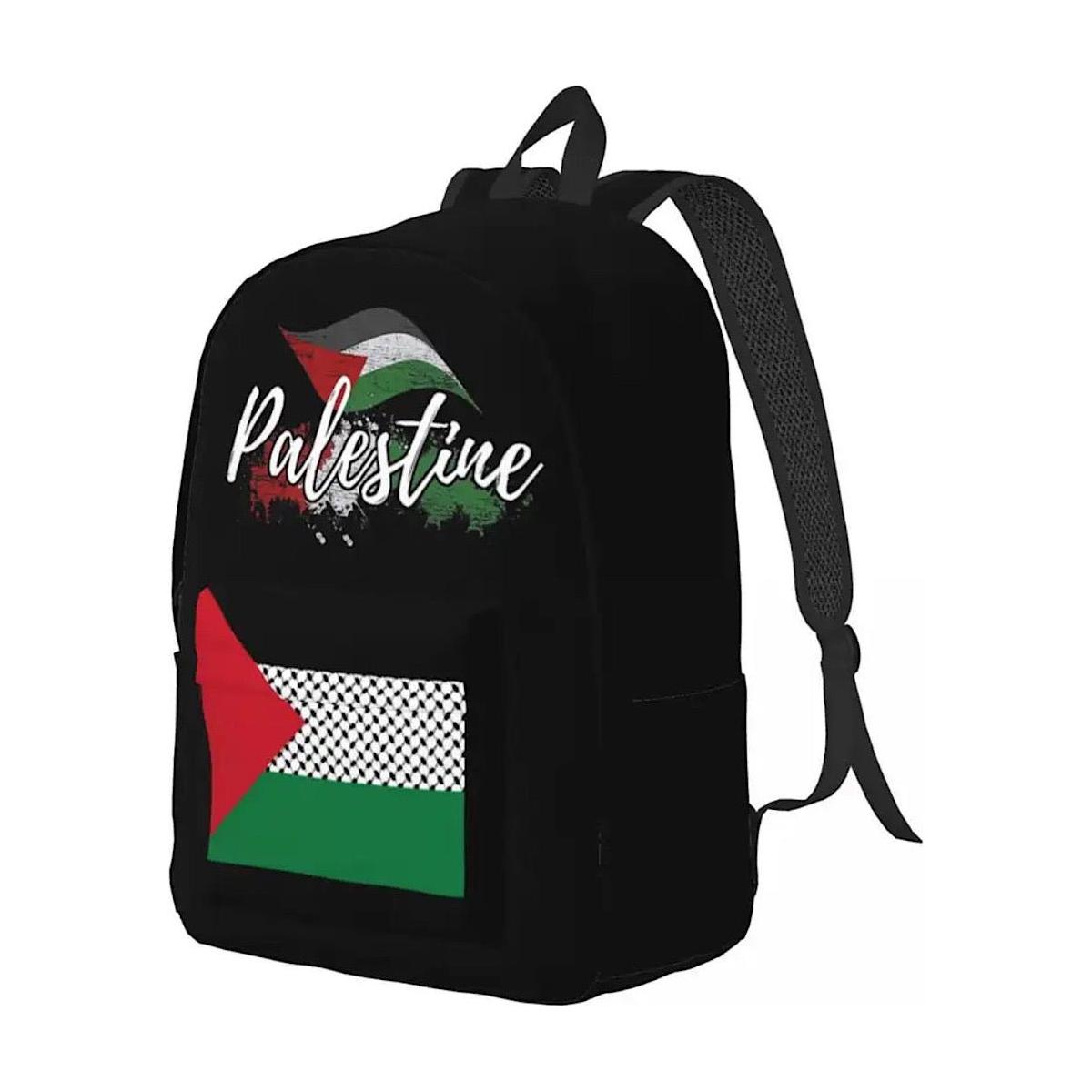 Palestine Casual Backpack with Side Pockets for Men and Women (Two Sizes, 19 Styles) - www.DeeneeShop.com