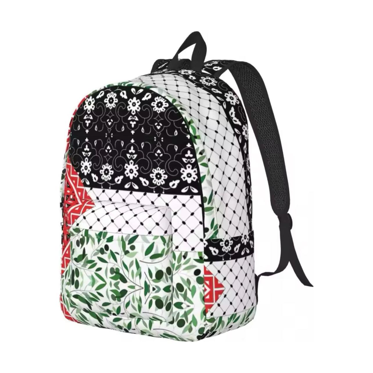 Palestine Casual Backpack with Side Pockets for Men and Women (Two Sizes, 27 Styles) - www.DeeneeShop.com