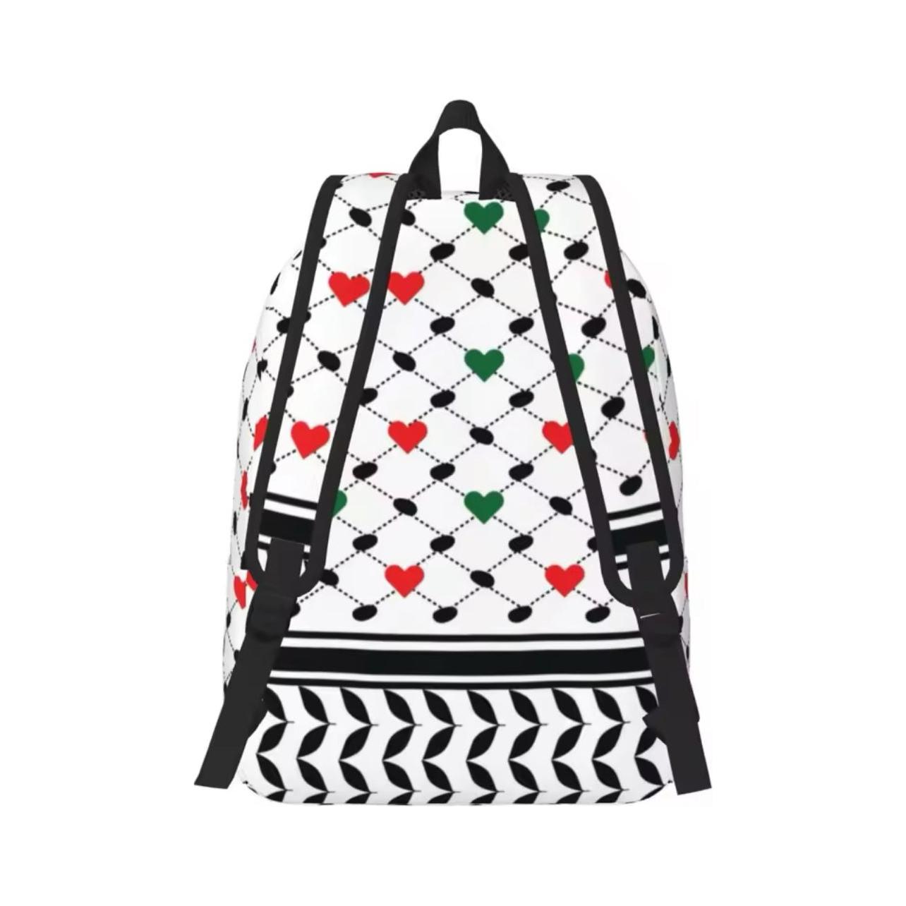 Palestine Casual Backpack with Side Pockets for Men and Women (Two Sizes, 27 Styles) - www.DeeneeShop.com