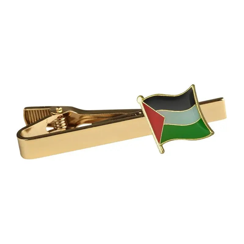 Palestine Flag Metal Tie Clip Necktie Pin - www.DeeneeShop.com