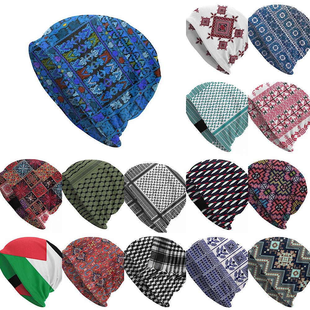 Palestine Hatta Keffiyeh Windproof Beanie Hat for Men & Women (35 Styles) - www.DeeneeShop.com