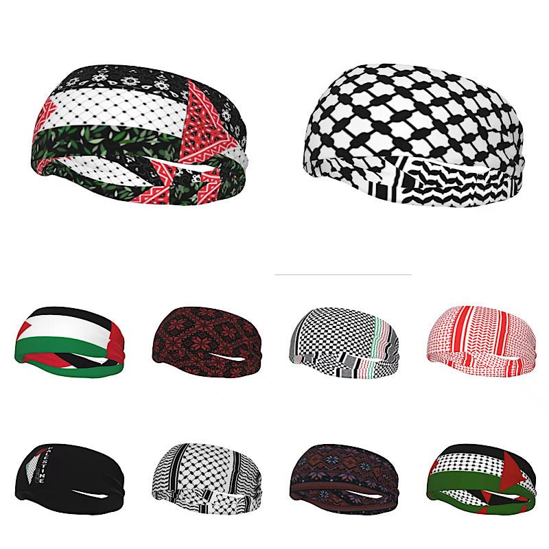 Palestine Headband Fitness Gym Head Wrap Sweat Band (10 Styles) - www.DeeneeShop.com