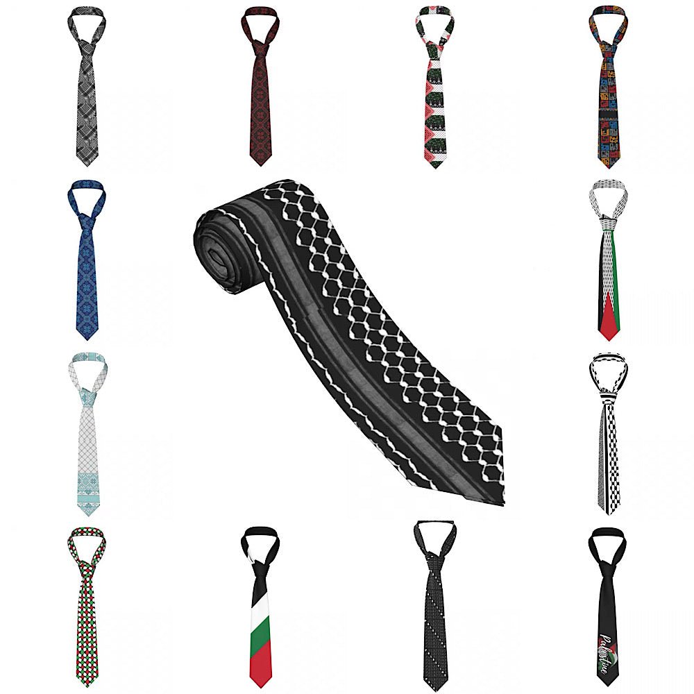 Palestine Necktie keffiyeh Slim Neck Tie (21 Styles) - www.DeeneeShop.com