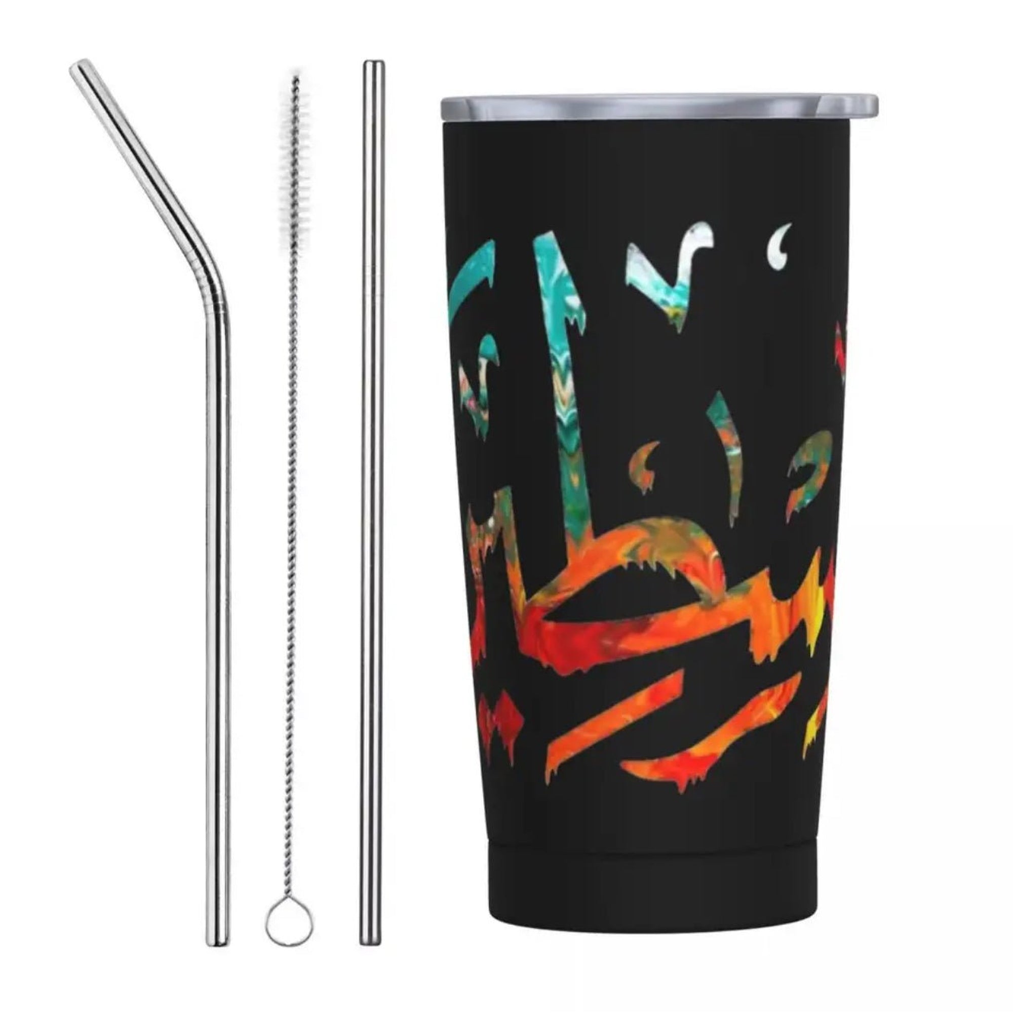 Palestine Tumbler Vacuum Insulated Cup with Lid & 2 Straws Spill Proof with Cleaning Brush (21 Styles) - www.DeeneeShop.com