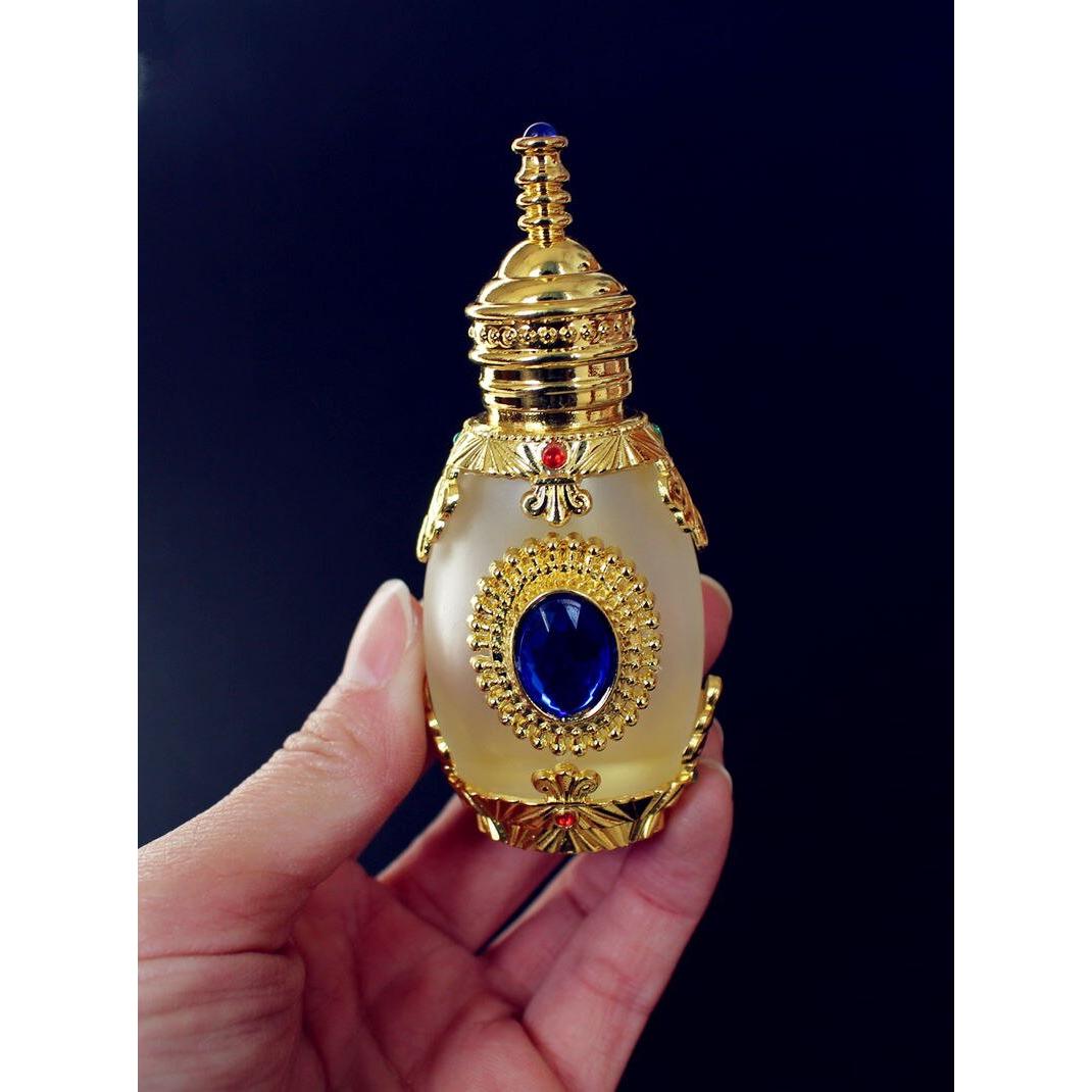 15 ML Arabian Style Rhinestone Frosted Glass Perfume Bottle - www.DeeneeShop.com