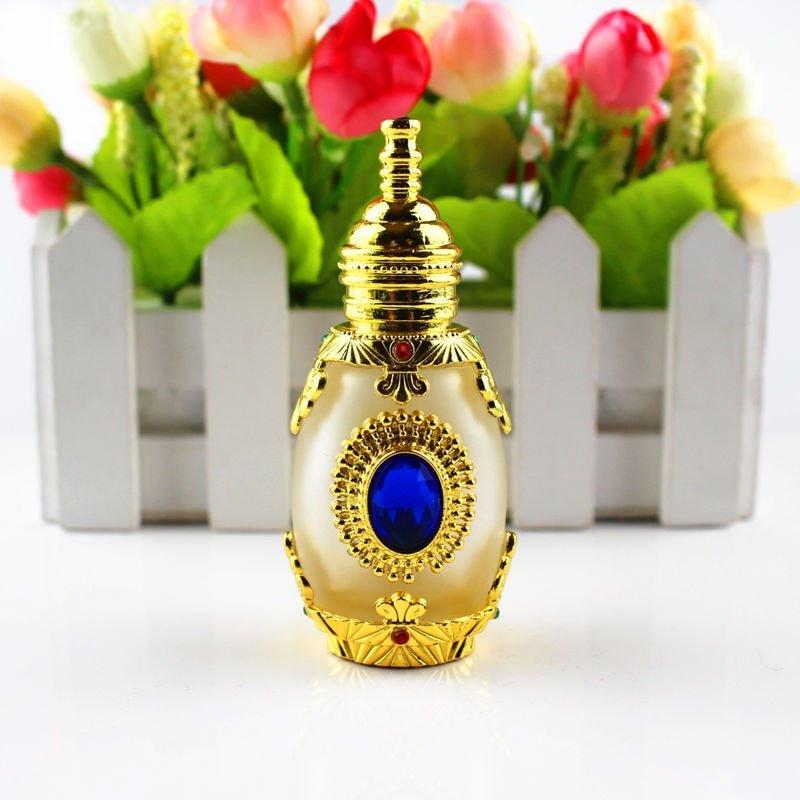 15 ML Arabian Style Rhinestone Frosted Glass Perfume Bottle - www.DeeneeShop.com