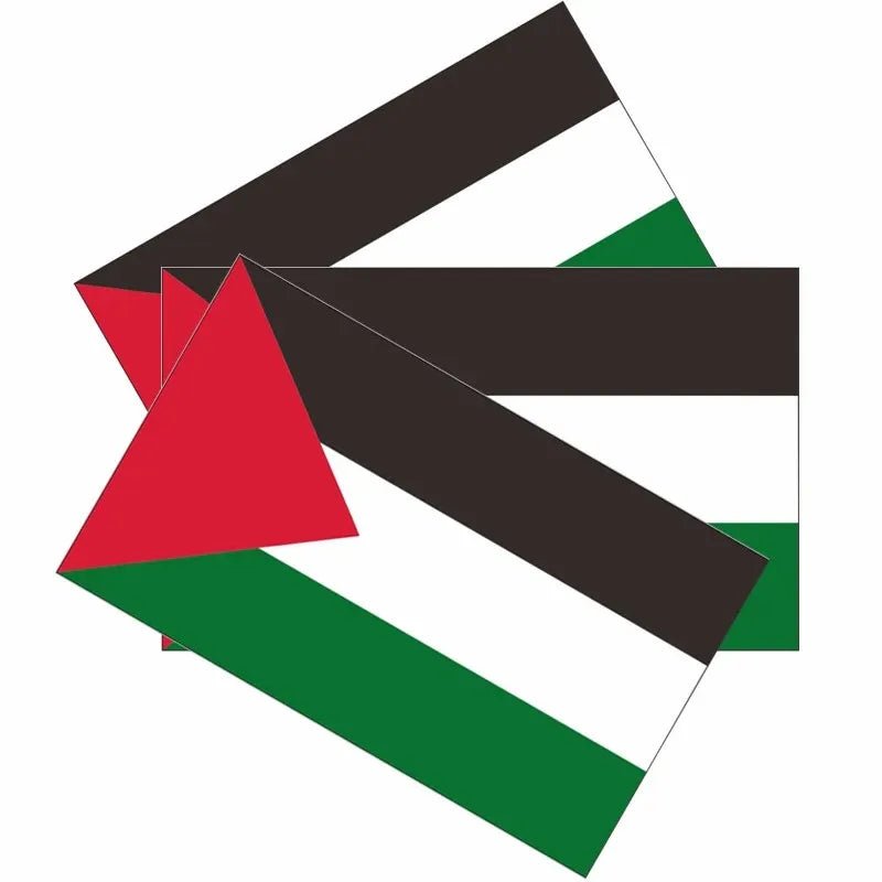 3 Pc Palestine Flag Waterproof Vinyl Decals Bumper Stickers (3 Sizes) - www.DeeneeShop.com