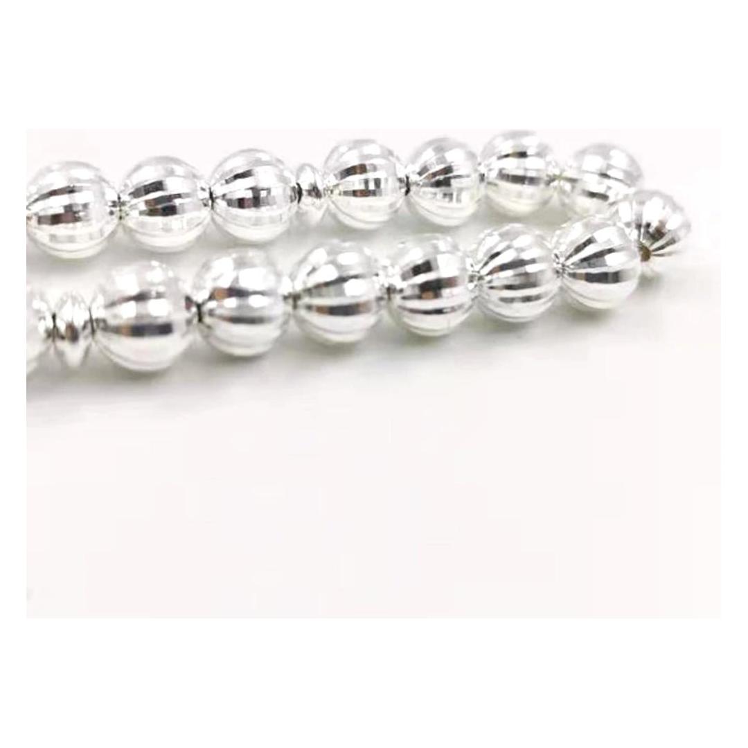 925 Pure Silver Bracelet Dhikr Tasbih (33 Beads) - www.DeeneeShop.com