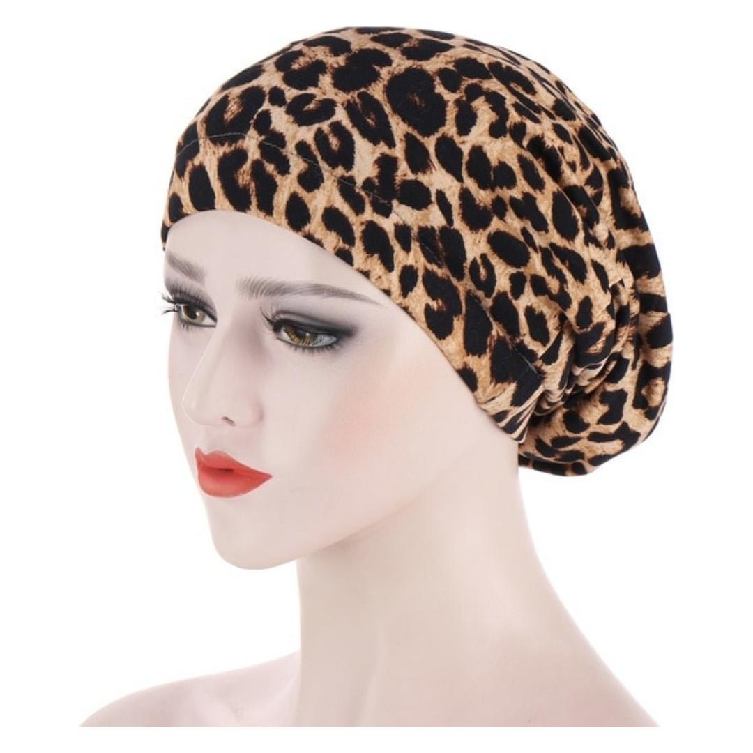 Floral Long Hair Bun Insert Ladies Headscarf Hijab Cotton Under Cap (12 Designs) - www.DeeneeShop.com