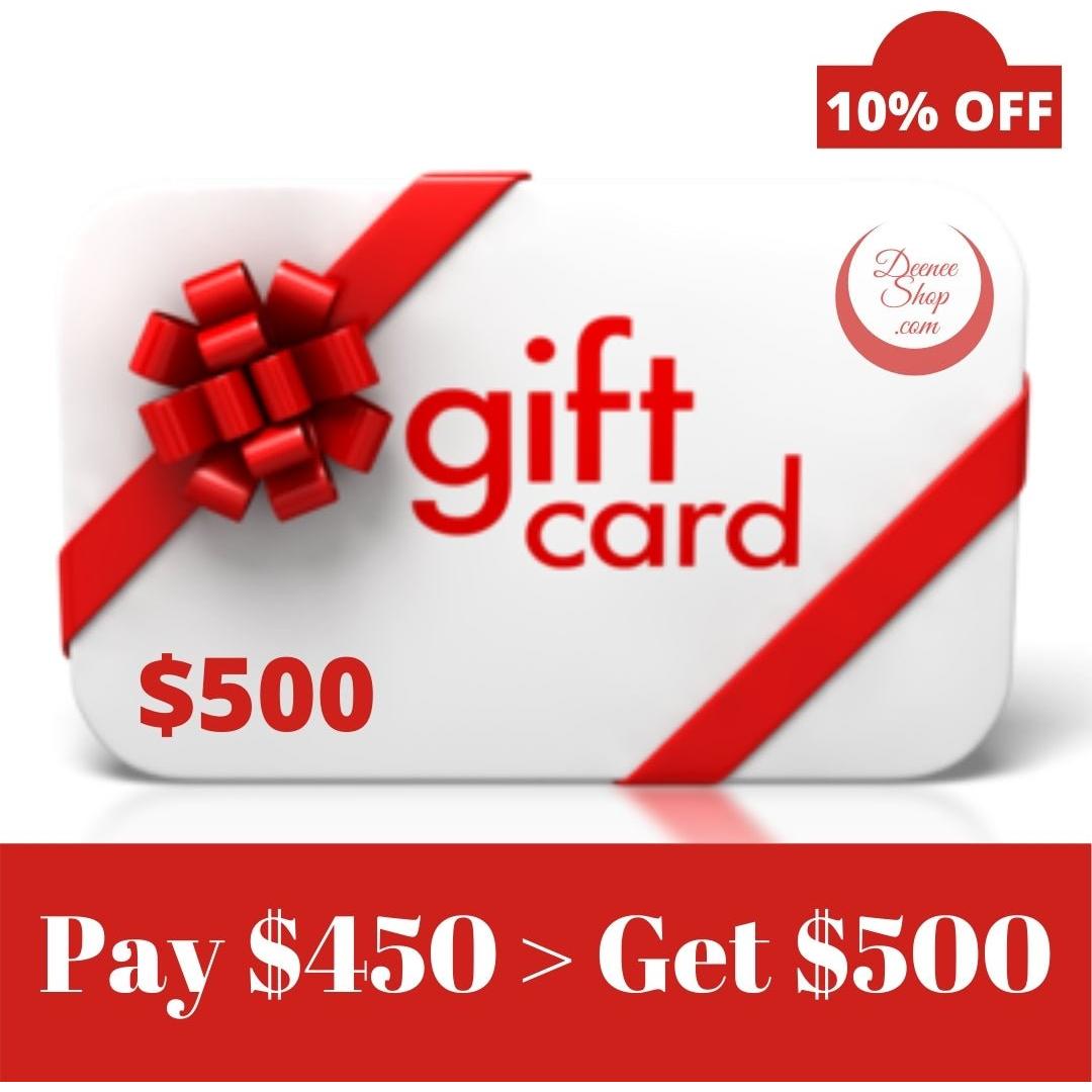 Gift Cards DeeneeShop.com (USD 10 to 1000) - www.DeeneeShop.com