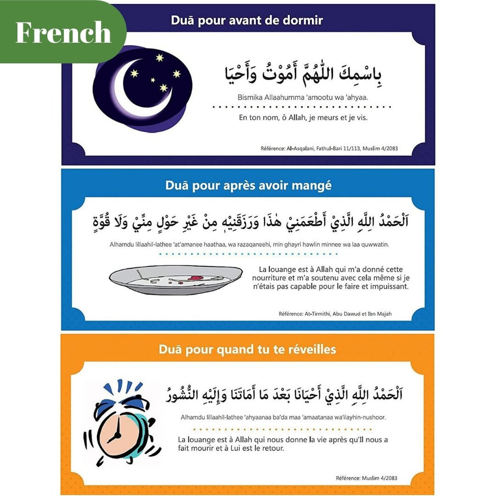 Islamic Muslim Dua, 4 Quls, Ayat Ul Kursi, 5 Languages (19 Pcs Sticker Decoration) - www.DeeneeShop.com