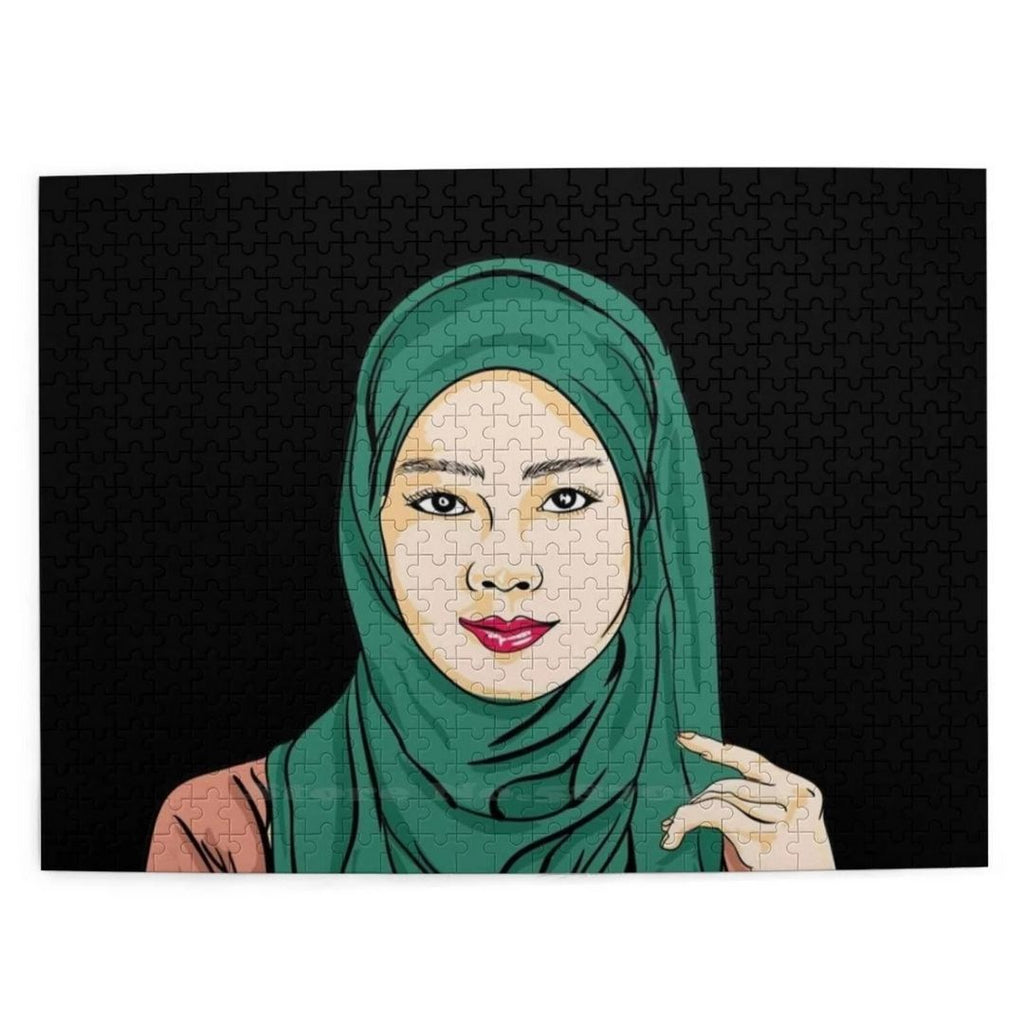 Jigsaw Wooden Puzzle Game Toy - Hijab Beauty of a Islamic Muslimah (300, 500 Pcs) - www.DeeneeShop.com