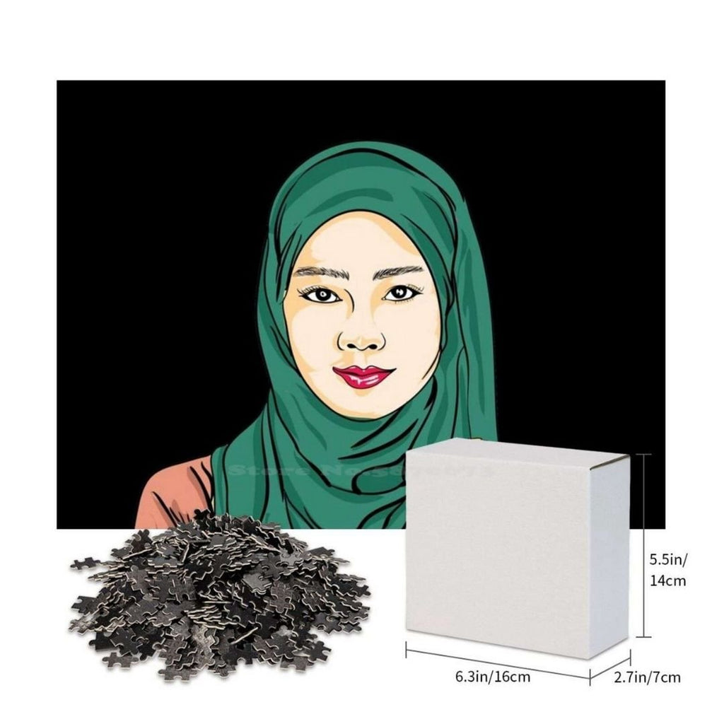 Jigsaw Wooden Puzzle Game Toy - Hijab Beauty of a Islamic Muslimah (300, 500 Pcs) - www.DeeneeShop.com