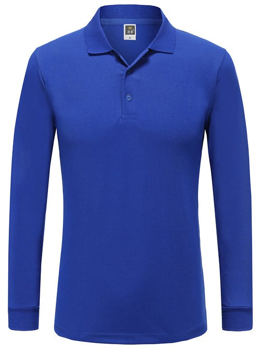 Long Sleeve Casual Work Polo Shirt (7 Colors, 7 Sizes) - www.DeeneeShop.com