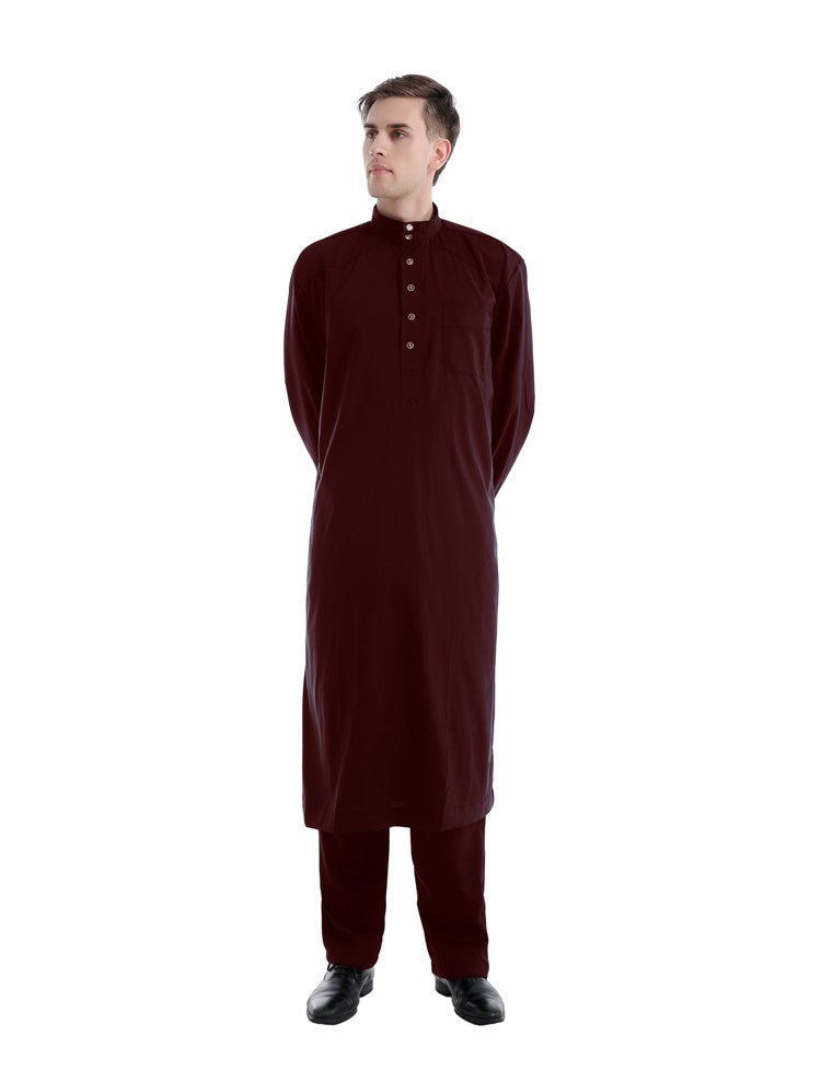 Muslim Men 2-piece Solid Color Kurta Tunic (5 colors, 4 sizes) - www.DeeneeShop.com