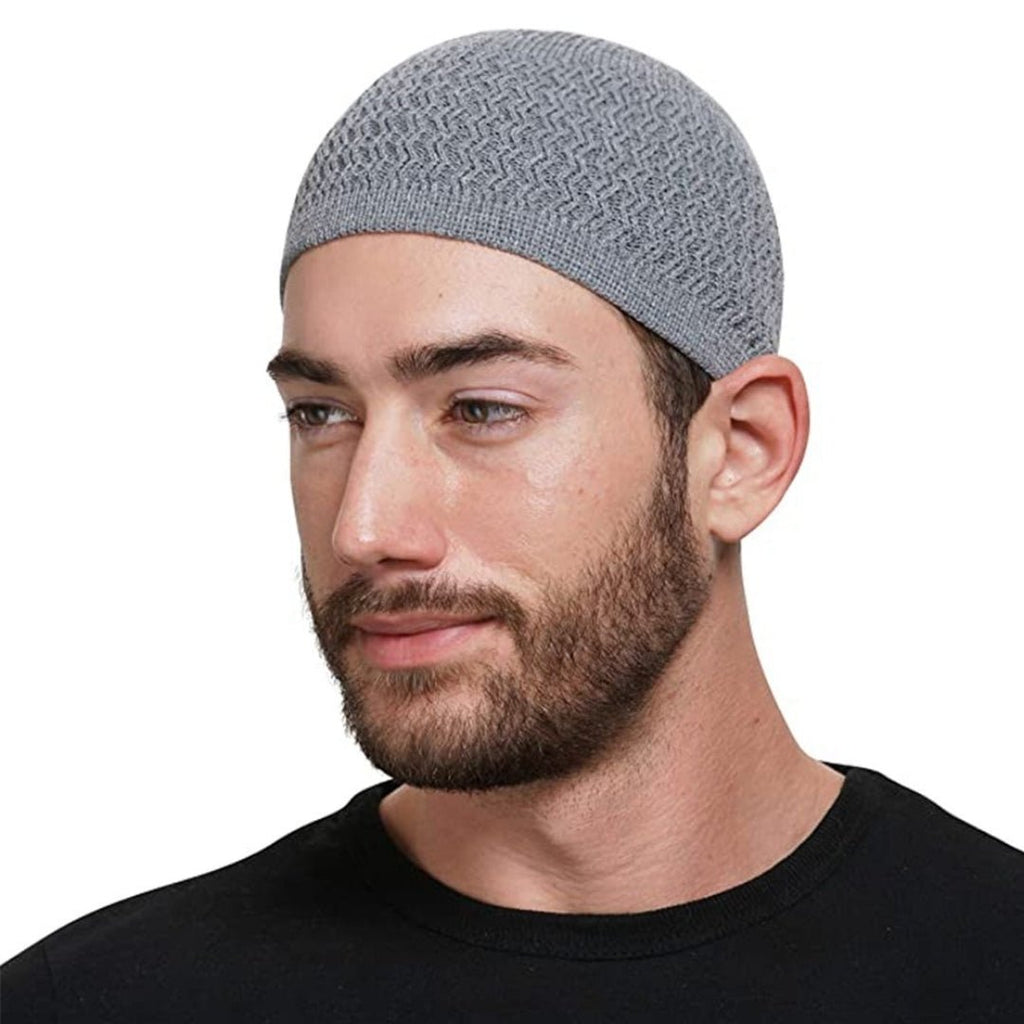 Muslim Men Head Cover Knitted Cotton Cap/ Hat (8 Colors) - www.DeeneeShop.com