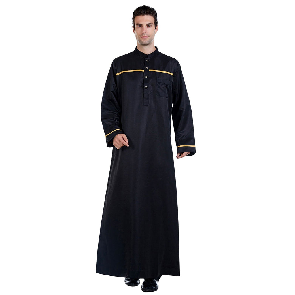 Muslim Men Jubba Thobe Kaftan Solid Color Islamic Clothing (4 Colors, 5 Sizes) - www.DeeneeShop.com